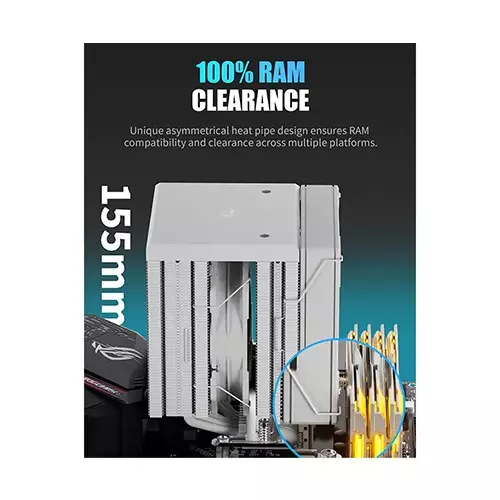 upHere UE2TC6 ARGB CPU Air Cooler (White)-3