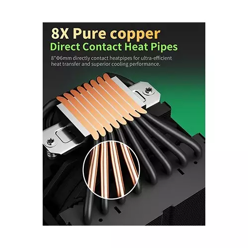 upHere UP2KC8C ARGB CPU Air Cooler (Black)-gallery-2