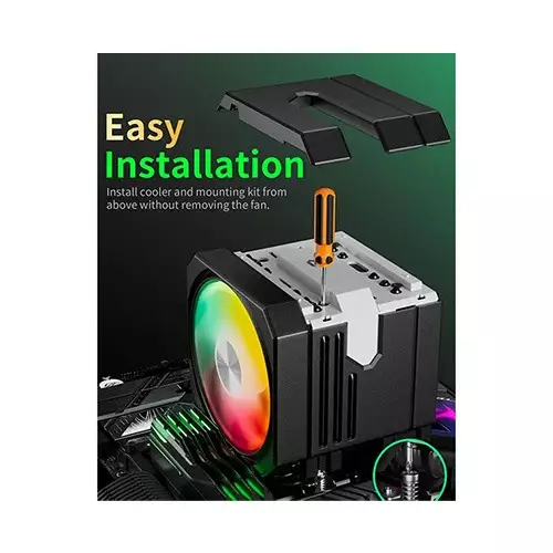 upHere UP2KC8C ARGB CPU Air Cooler (Black)-gallery-4