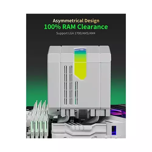 upHere UP2TC8C ARGB CPU Air Cooler (White)-gallery-3