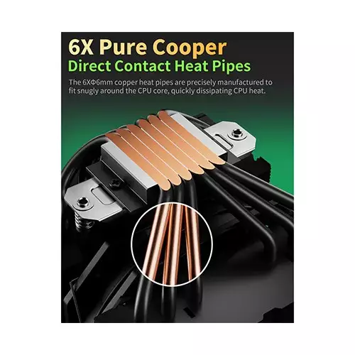 upHere UP2K6 CPU Air Cooler (Black)-gallery-2