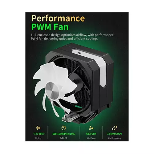 upHere UP1KC4C ARGB CPU Air Cooler (Black)-gallery-1