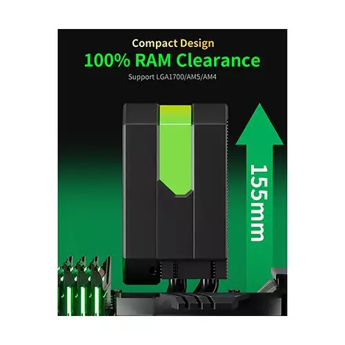 upHere UP1KC4C ARGB CPU Air Cooler (Black)-gallery-3