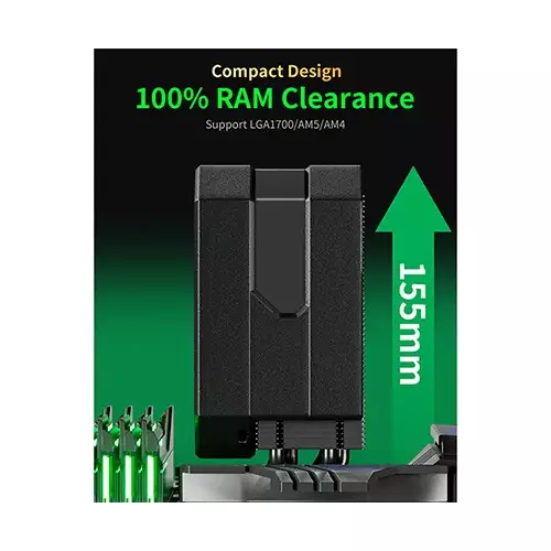 upHere UP1K4 CPU Air Cooler (Black)-gallery-3