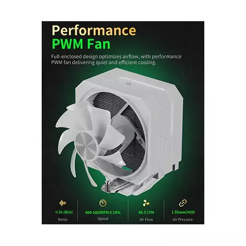 upHere UP1T4 CPU Air Cooler (White)-1