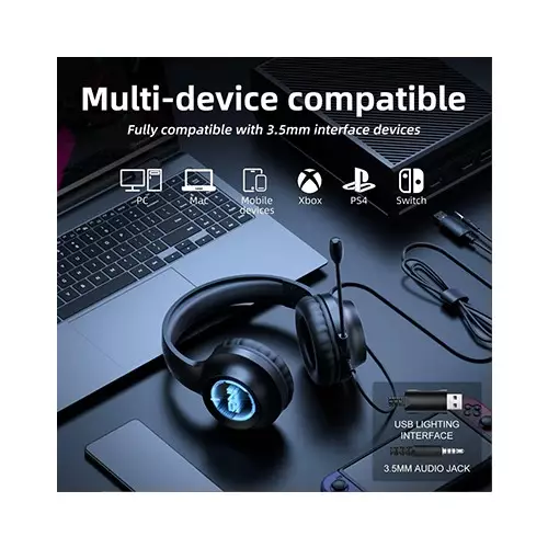 ONIKUMA X36 RGB 3.5mm Over-Ear Gaming Headset-2