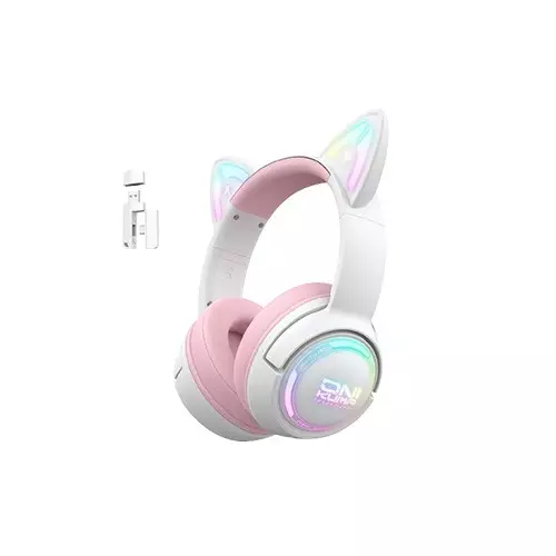 ONIKUMA GT838 Wireless RGB Gaming Pink Headset with Microphone - 2