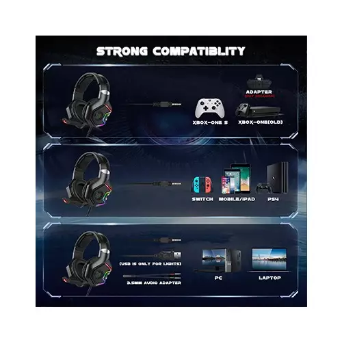 ONIKUMA K10 Pro RGB Professional Wired Gaming Headset-4
