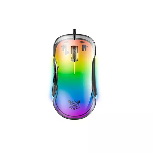 ONIKUMA CW925 12800 DPI RGB Backlit Wired Transparent Gaming Mouse