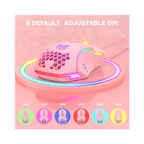 ONIKUMA CW902 RGB Wired Gaming Mouse (Pink)-gallery-2
