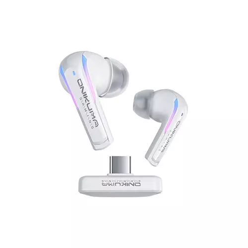 ONIKUMA T27 2.4G Wireless Gaming Earbuds with ENC Mic White-gallery-1