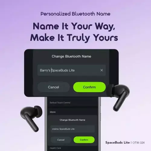 Oraimo SpaceBuds Lite Sound360 Anti-Lost True Wireless Earbuds (Black)-gallery-2