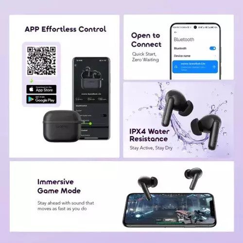 Oraimo SpaceBuds Lite Sound360 Anti-Lost True Wireless Earbuds (Digital Lavender)-gallery-1