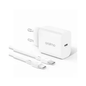 Oraimo OCW-E106S+ CL55  20W Type C Fast Charger Pd 3.0 Wall Charger with Lightning Cable (White)