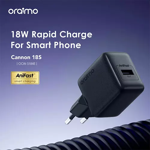 Oraimo Cannon 18S OCW-5184E-C53 18W QC3.0 & PE2.0 Charger with Type-C Cable-gallery-1