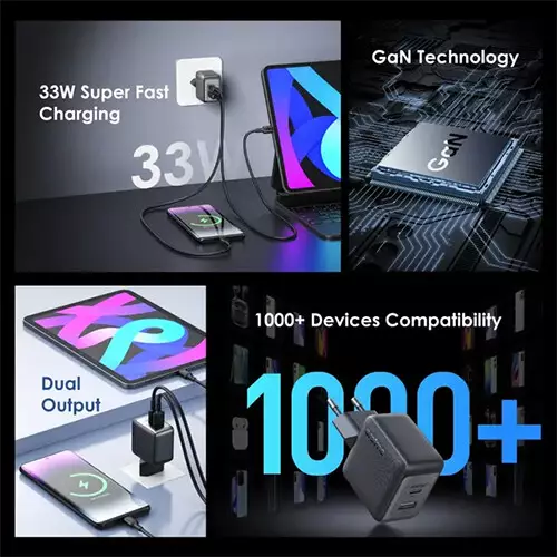 Oraimo PowerGaN 33 Pro 33W GaN Wall Charger with Type-C Cable-gallery-3