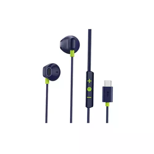 Oraimo Halo Airy Type-C Half In-ear Wired Earphone (Blue)