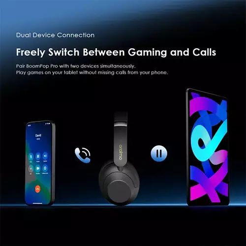 Oraimo BoomPop Pro ANC Over-Ear Headphones (White)-gallery-3