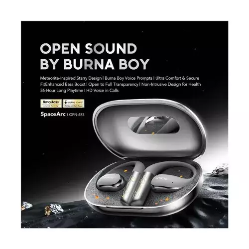 Oraimo SpaceArc x Burna Boy Open-Ear Bluetooth Earbuds - 1