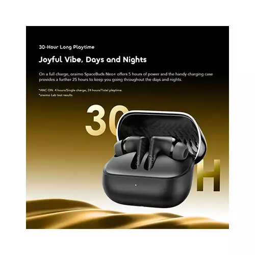 Oraimo SpaceBuds Neo+ ANC Spatial Audio True Bluetooth Earphones (Gold)-gallery-2