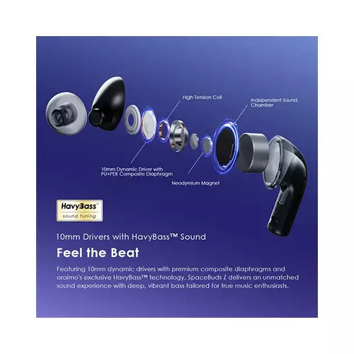 Oraimo SpaceBuds Z ANC True Wireless Earphones - 2