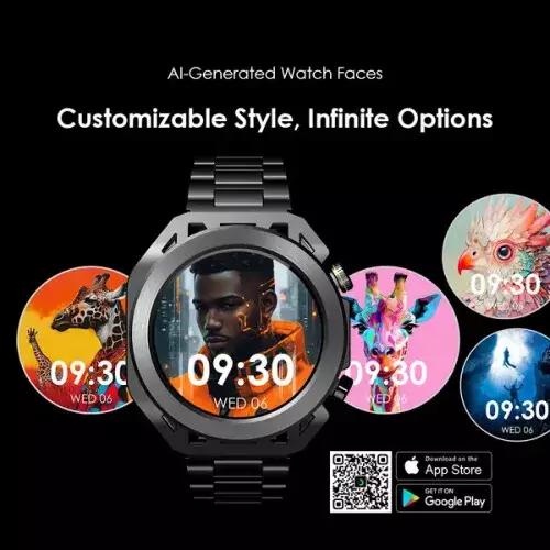 Oraimo OSW-851H Watch Pro X 1.43" Amoled IP68 SmartWatch (Black) - 1