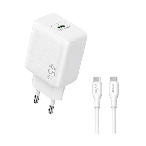 Oraimo PowerGaN 451 45W GaN White Charger with USB-C Cable (EU)