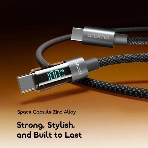 Oraimo DigiLine OCD-175CC 100W 1.2 Meter Type-C Cable with Display - 1
