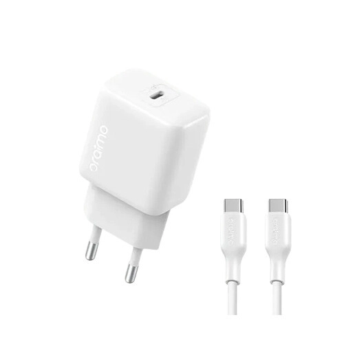 Oraimo OCW-5251ECC PowerGaN 251 25W GaN Fast Mini Charger Set (White)