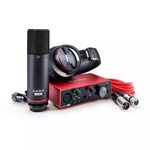 Focusrite Scarlett Solo Studio 3rd Gen USB Audio Interface and Recording Bundle