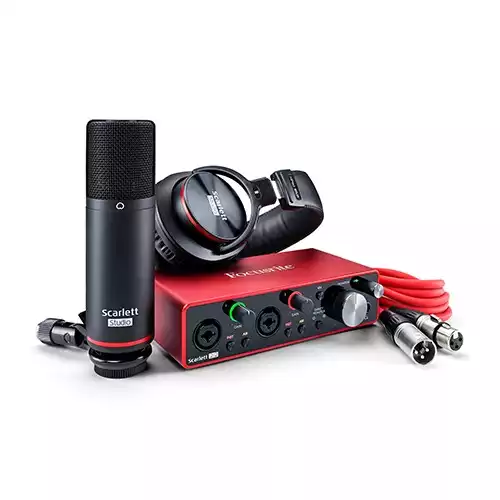 Focusrite Scarlett 2i2 Studio 3rd Gen USB Audio Interface and Recording Bundle