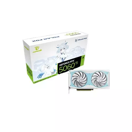 Manli Polar Fox GeForce RTX 5060 Ti OC 16GB GDDR7 Graphics Card