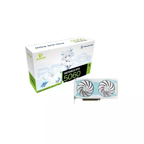 Manli Polar Fox GeForce RTX 5060 OC 8GB GDDR7 Graphics Card