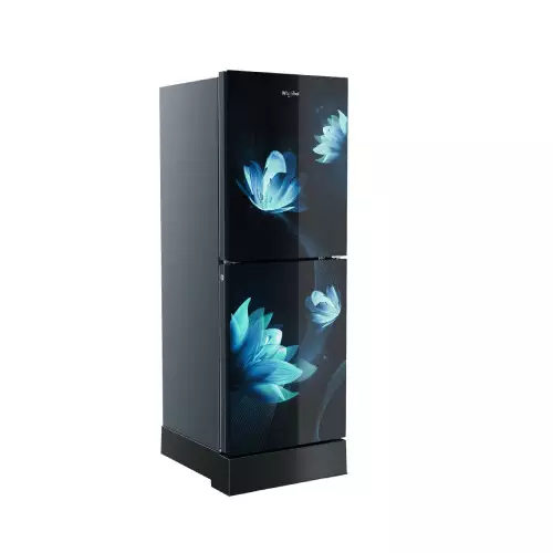 Whirlpool Fresh Magic Pro 236L Glass Door Florina Blue Refrigerator - 1