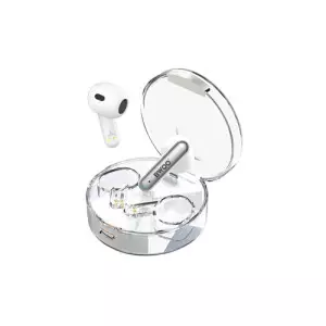 BWOO BW95 Half-in-ear Wireless Earbuds with Transparent Charging Case