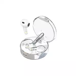 BWOO BW95 Half-in-ear Wireless Earbuds with Transparent Charging Case