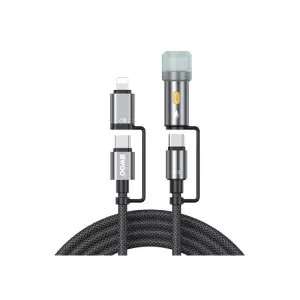 BWOO BO-X307 4-in-1 Lightning & Type-C Charging Cable with Lighter