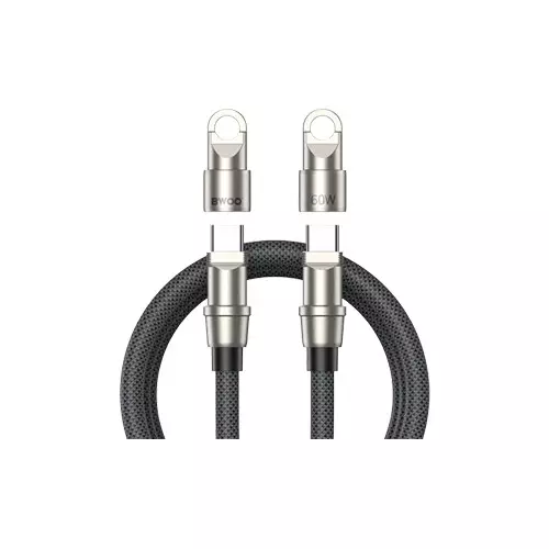 BWOO BO-X310 2 In 1 Type-C to Type-C Charging Cable Built-in Phone Lanyard