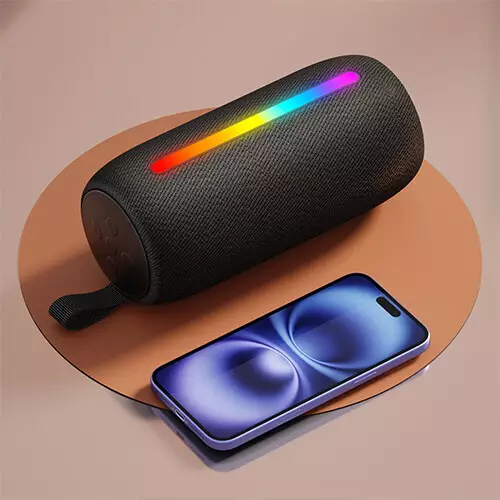 BWOO BS-86 RGB IPX4 Hi-Fi Heavy Bass Subwoofer Portable Bluetooth Speaker-gallery-2
