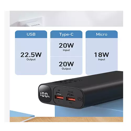 BWOO BO-P44 20000mAh 22.5W Fast Charging Power Bank-gallery-2