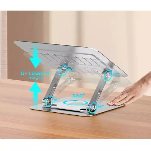BWOO BO-ZJ142 Laptop 360° Rotation Metal Laptop Stand - 0