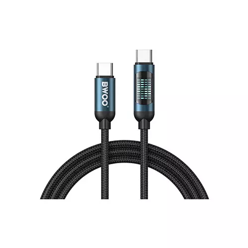 BWOO BO-X304C-C 60W 1M Type-C to Type-C Cable with LED Display