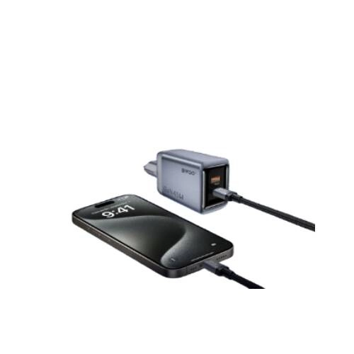 BWOO GaNex Dual-Port (USB-A + USB-C) 45W GaN Charger - 3