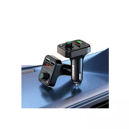 BWOO USB-A BT V5.3 dual ports  FM Transmitter 3.1A Car Charger - 3