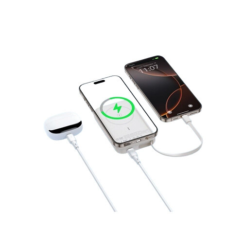 BWOO 10000mAh Magnetic Power Bank With Built-In Charging Cable - 4