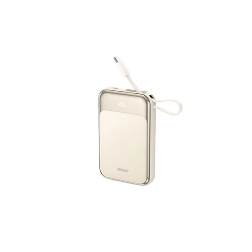 BWOO 10000mAh Magnetic Power Bank With Built-In Charging Cable - 5