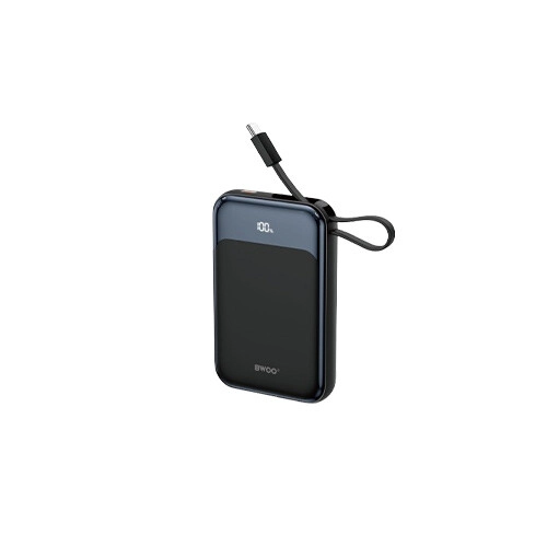 BWOO 10000mAh Magnetic Power Bank With Built-In Charging Cable - 6