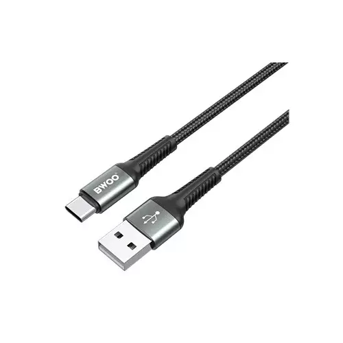 BWOO BO-X288C nylon braided USB A to C 1m fast charging cable - 3