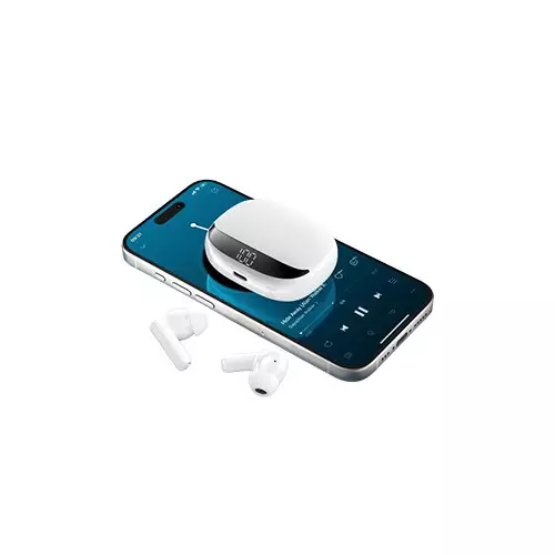 BWOO BO-BW40 Half-in-Ear ANC + ENC Wireless Earbuds White - 3