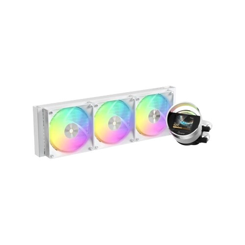 Ocypus Sigma L36 ARGB 360mm AIO Liquid CPU Cooler with Display (White)